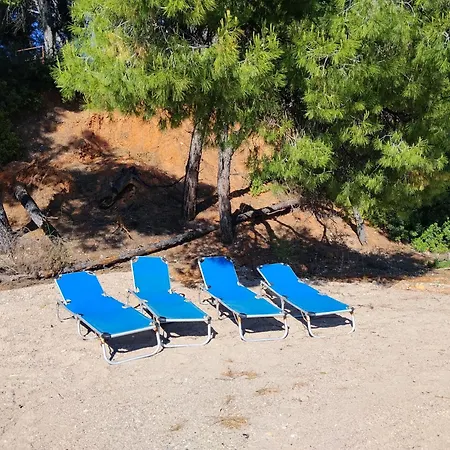شقة Chalkidiki Beachfront Haven - Perfect Location نيكيتي